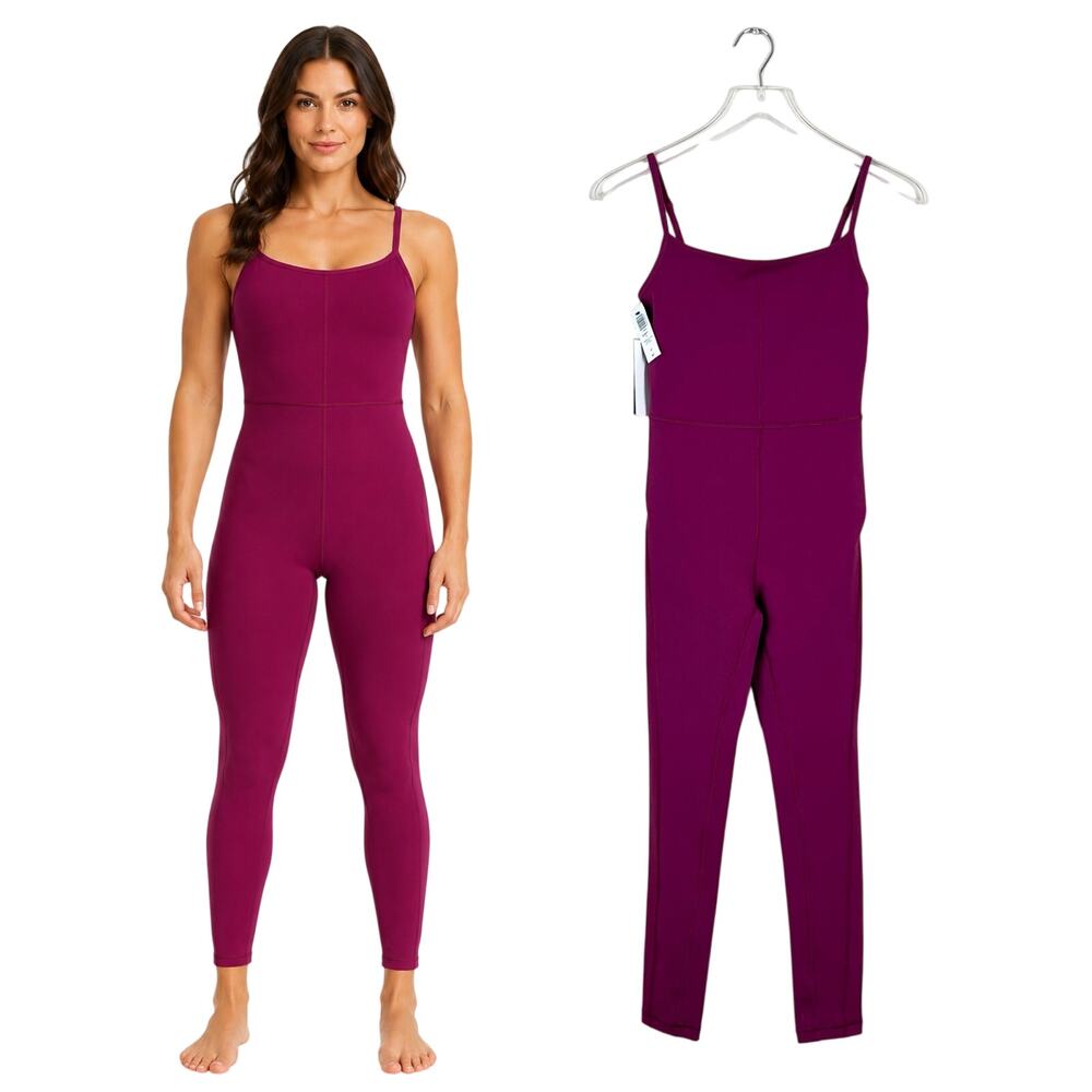 NEW Aritzia | Golden Divinity Twinberry Berry Red Scoop Neck Unitard Jumpsuit S